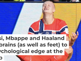 Norway’s Erling Haaland celebrates scoring his side’s opening goal during the World Cup group match against Iraq on June 16, 2026. (AP Photo/Martin Meissner) AP Photo/Martin Meissner